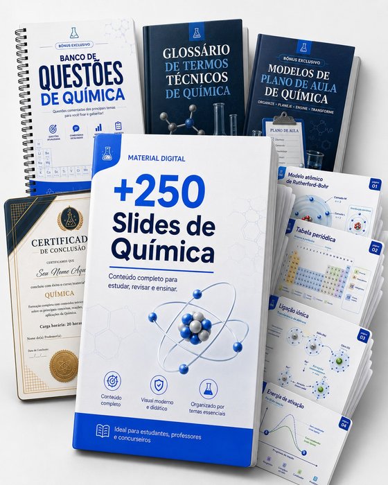 Mockup +250 Slides de Química